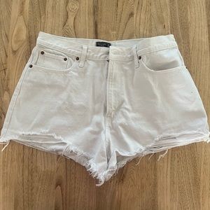 White Abercrombie shorts